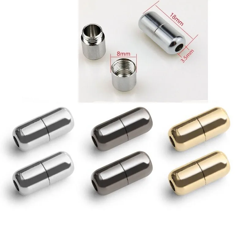 6Pcs 3.5mm hole Shoelaces Buckle Lock Copper Screw Clasps Cord End Caps Connector for Necklace Jewelry Lock Lazy Shoe Decoration