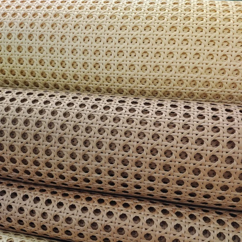 40-50cm Width Yellow Brown Plastic Simulation Rattan Sheet Furniture Material For Repair Chair Desk Screen Wall Cabniet Decor