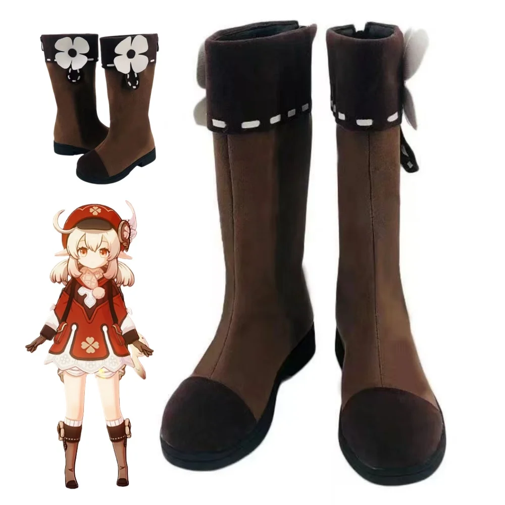 รองเท้าคอสเพลย์เกม Genshin Impact ตัวละครคลี  ชุดคลี  อุปกรณ์ประกอบฉาก  สำหรับฮาโลวีน  สำหรับผู้ชายและผู้หญิง