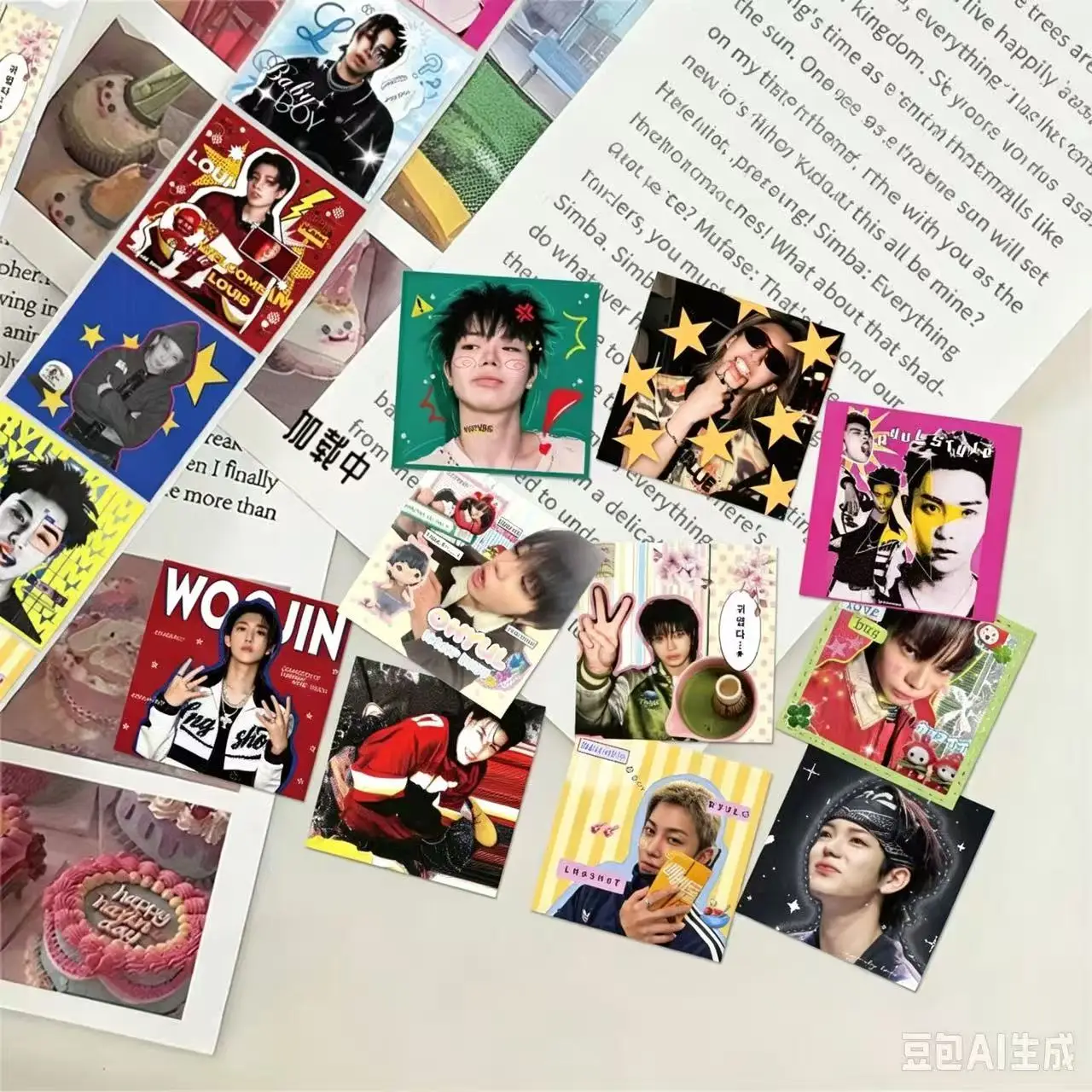 500PCS Kawaii Korean KPOP Album Photo Aesthetic  Stickers  Exquisite Idol Stickers for Kpop Fans Collection