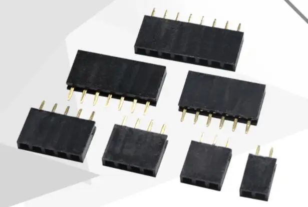 50PCS 1*2P 1*3Pin 1X4/5/6/7/8/9/10/15 Pin FeMale Pin Header Strip 2.54mm One Row Strit Pin LCD1602 PC104
