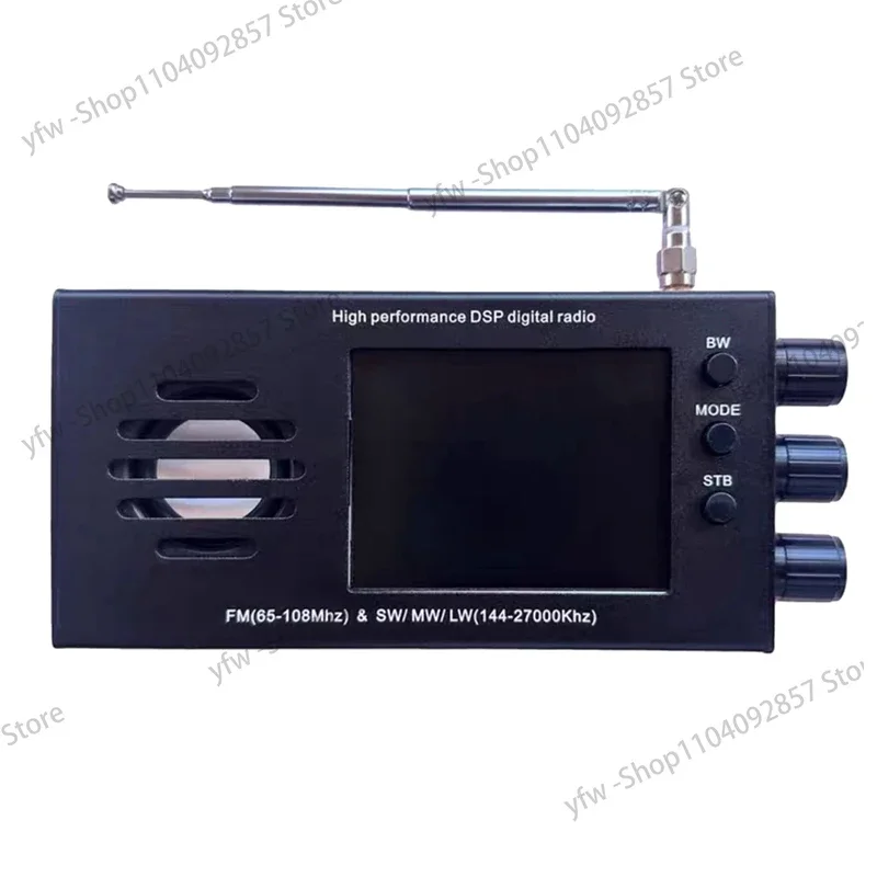 TEF86 High Performance DSP Digital Radio Radio 65-108Mhz FM And 144-27000Khz  With 3.2-Inch LCD Display Durable Black