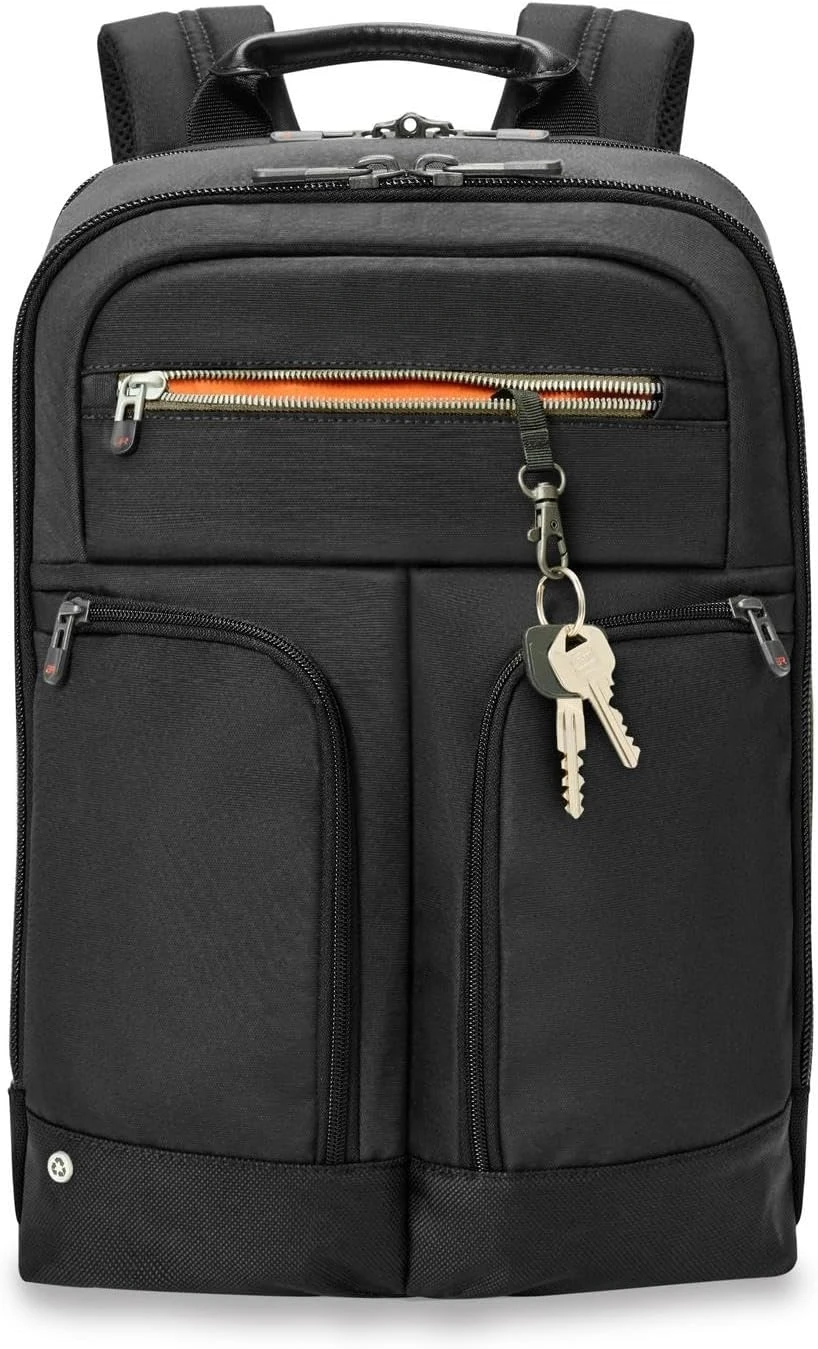 Black, Slim Expandable Backpack