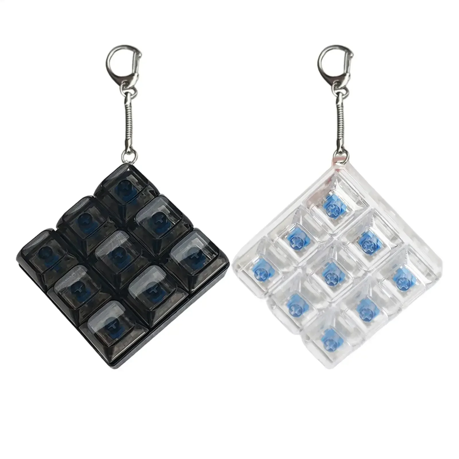 

Keyboard Fidget Keychain Antistress 9 Keys Keyboard Button Fingertip Key Pendant Stress Relief Toys For Children Adults Gift