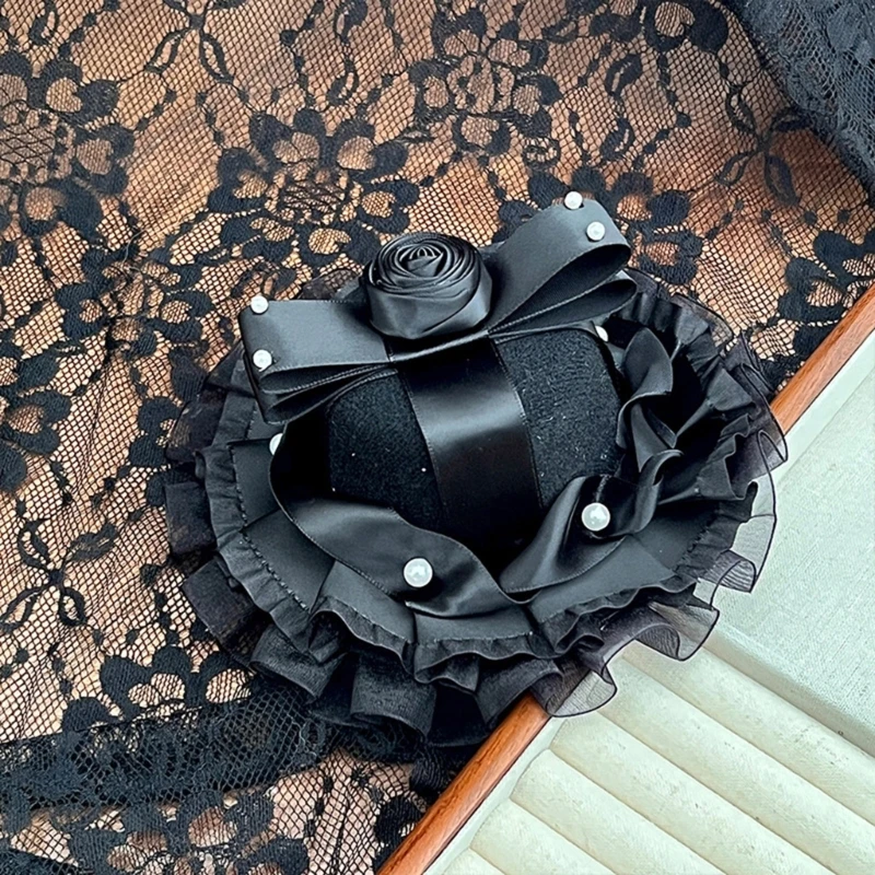 Jepit Rambut Fascinator Organza Hitam Portabel Menambah Elegan Gaya Rambut Apa Pun Penggunaan Sehari-hari Aksesori Fashion