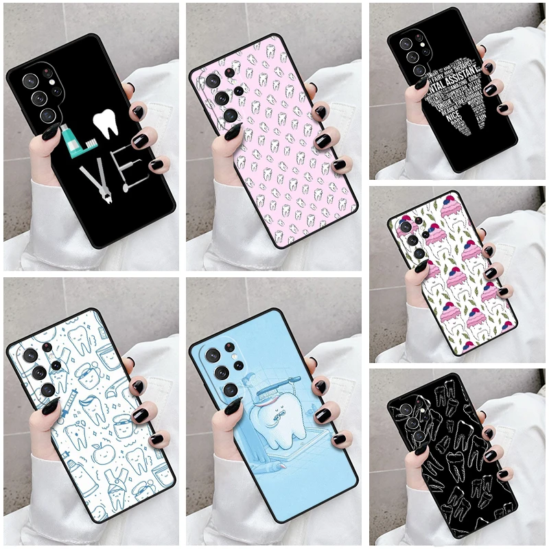 Funda de teléfono para Samsung Galaxy S24, S23, S21fe, S22 Ultra Plus, Note 10, 20, S8, S9, S10, higienista Dental