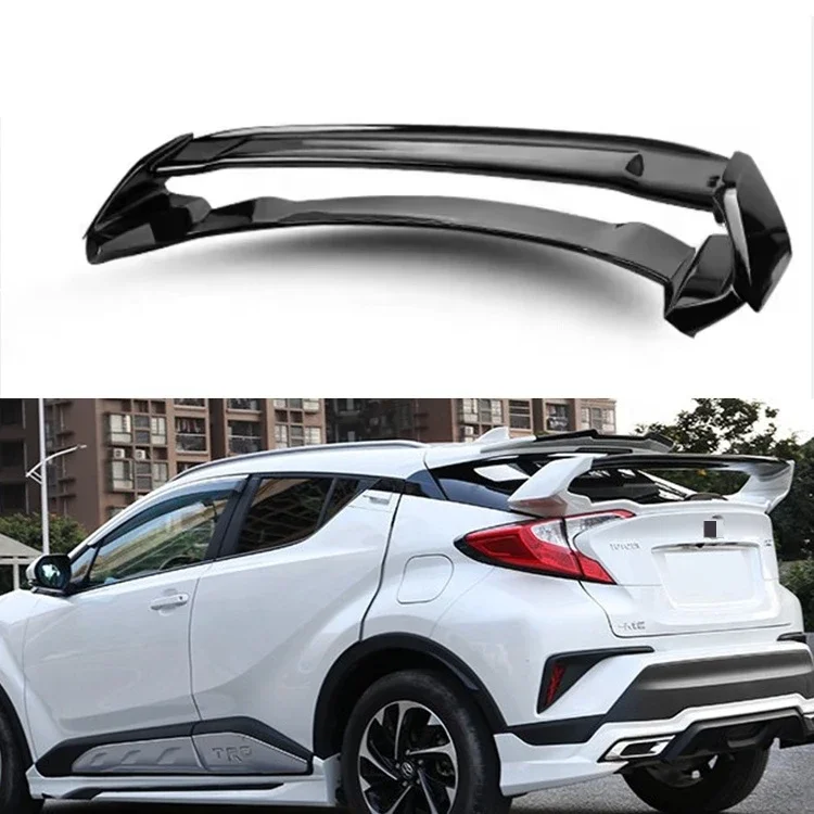 factory price glossy black fit for Toyota CHR Eze big spoiler car accessories 2017 2018 2019 2020 2021 2022