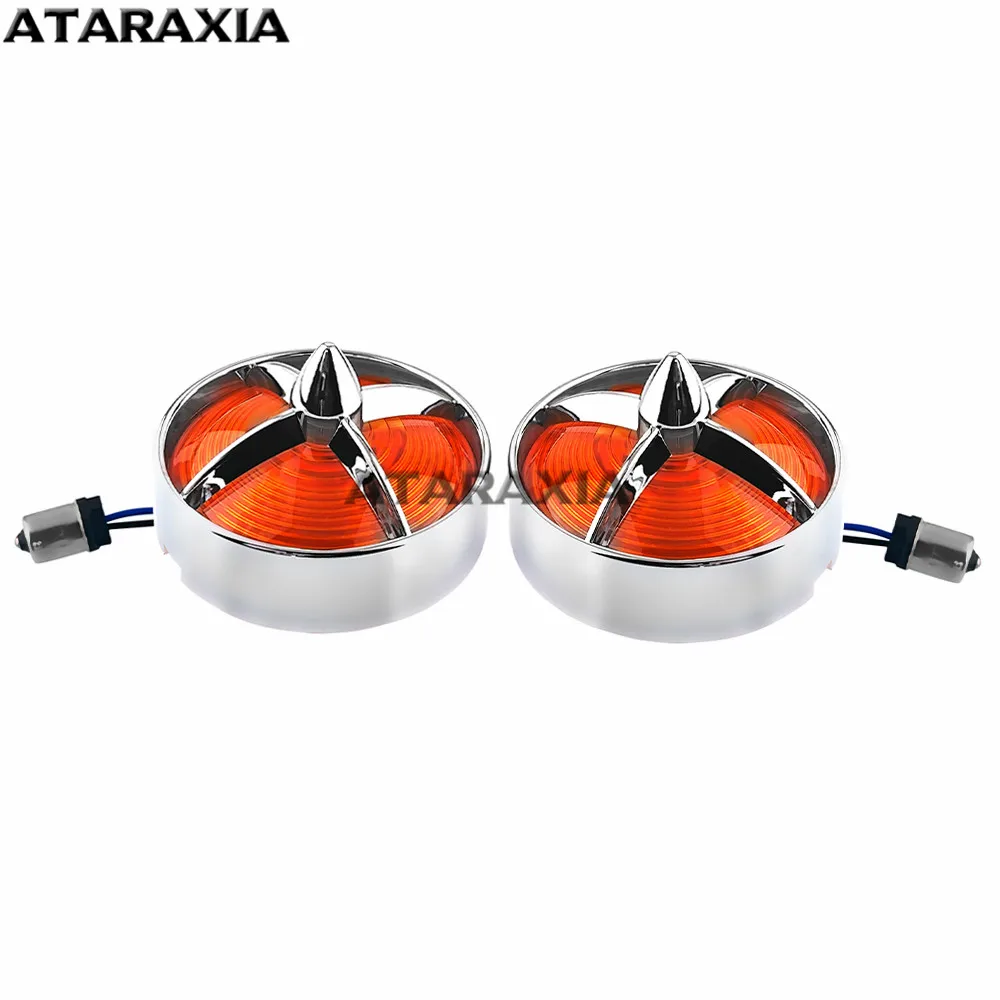 82mm 1156 1157 LED Rear Front Turn Signal Light Cover Indicator Lens Screw-in BRIGHTLEDS For Harley Softail Road Glide Road Kin