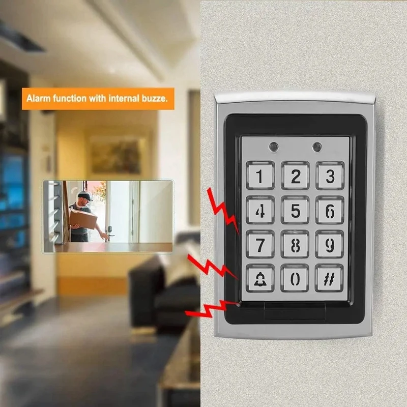 Metall Tastatur Reader LED Hintergrundbeleuchtung RFID Für Access Control System Proximity Card Standalone Benutzer Türschloss Eintrag