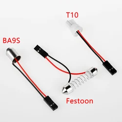 Universa Car LED Light  Socket Adapter  Festoon(29 - 41mm),T10, BA9S,C5W Auto Interior Accessory Vehicle Dome Light Reading Lamp