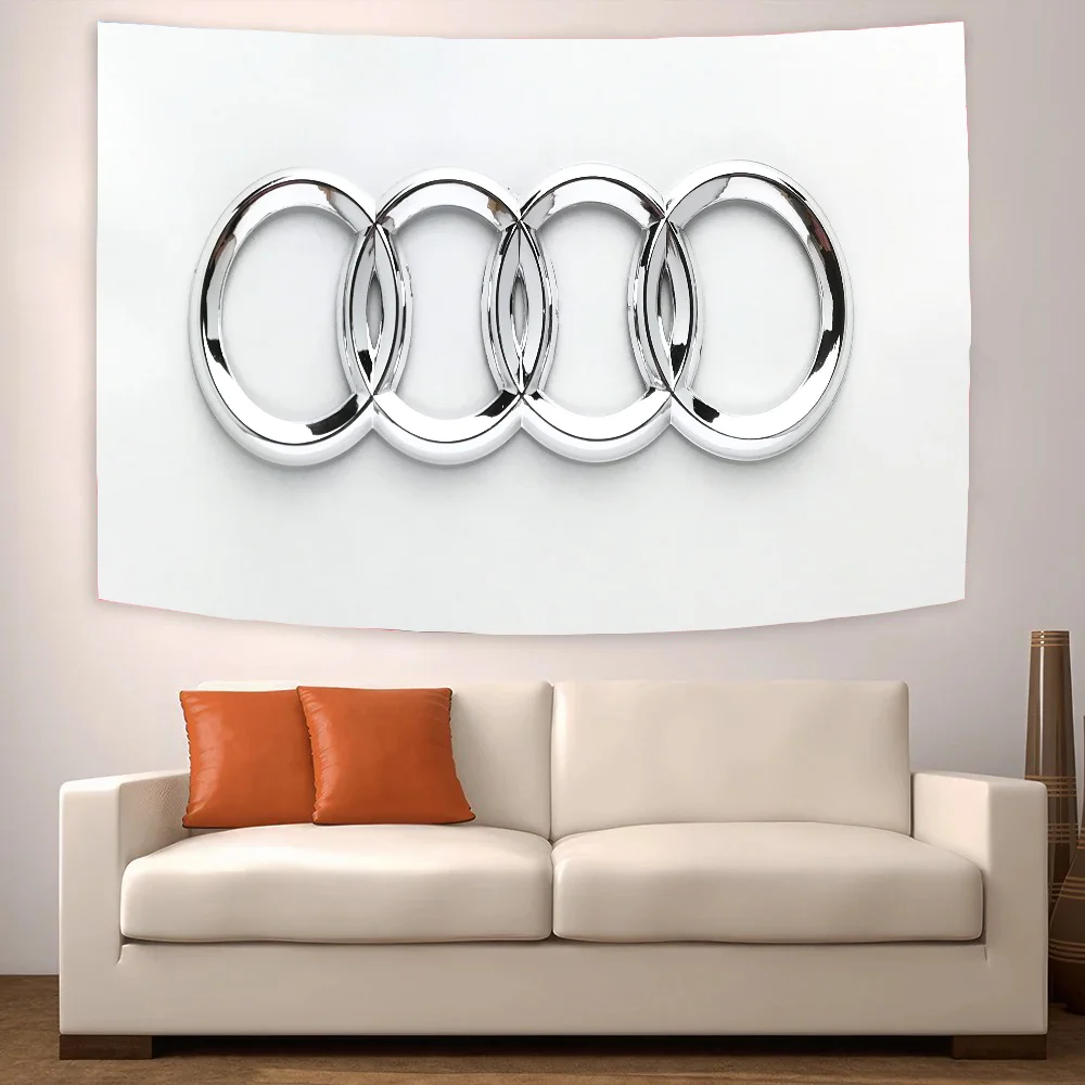 A-audi Logo Garage Flag to Hang Outdoor Decorations Decorative Flags for Rooms Flags and Banners Home Decoration Decor Custom