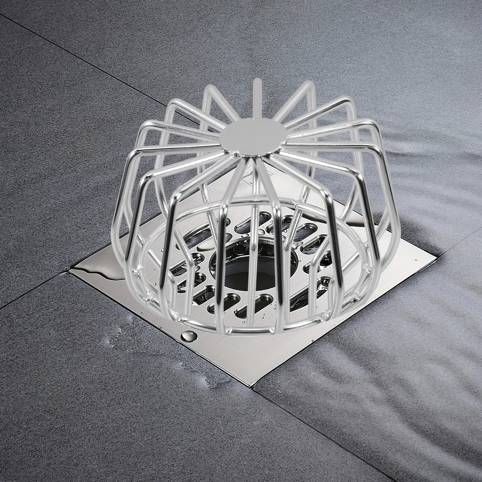 Stainless Steel Roof Drain Filter Mesh Gutter Guard for Leaf Prevention Outdoor Balcony Downspout Strainer