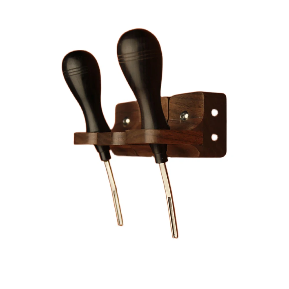 MINGJIA Black Walnut Solid Wood Leather Awl Storage Rack DIY Handmade Leathercraft Tools Magnetic Suction Holder 18MM Hole