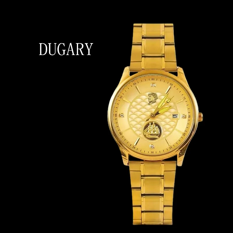 

Часы DUGARY, винтажные, кварцевые, для мужчин и женщин, с календарем, памятные, брендовые, наручные, ударопрочные, деловые, Relogio Masculino