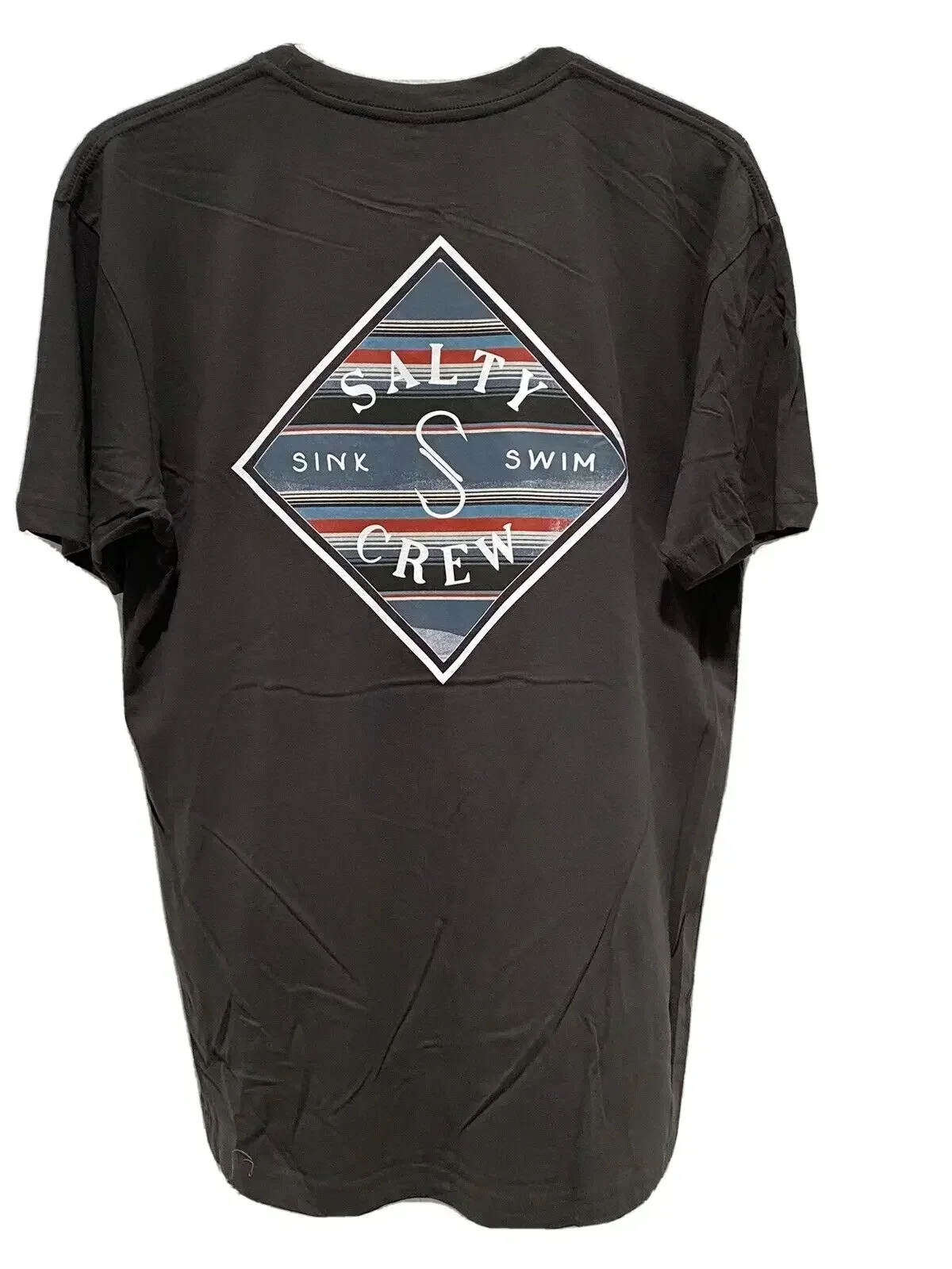 Salty Crew Tippet RFG Premium Men's Tee Shirt Charcoal Large Fish Sail 18-105