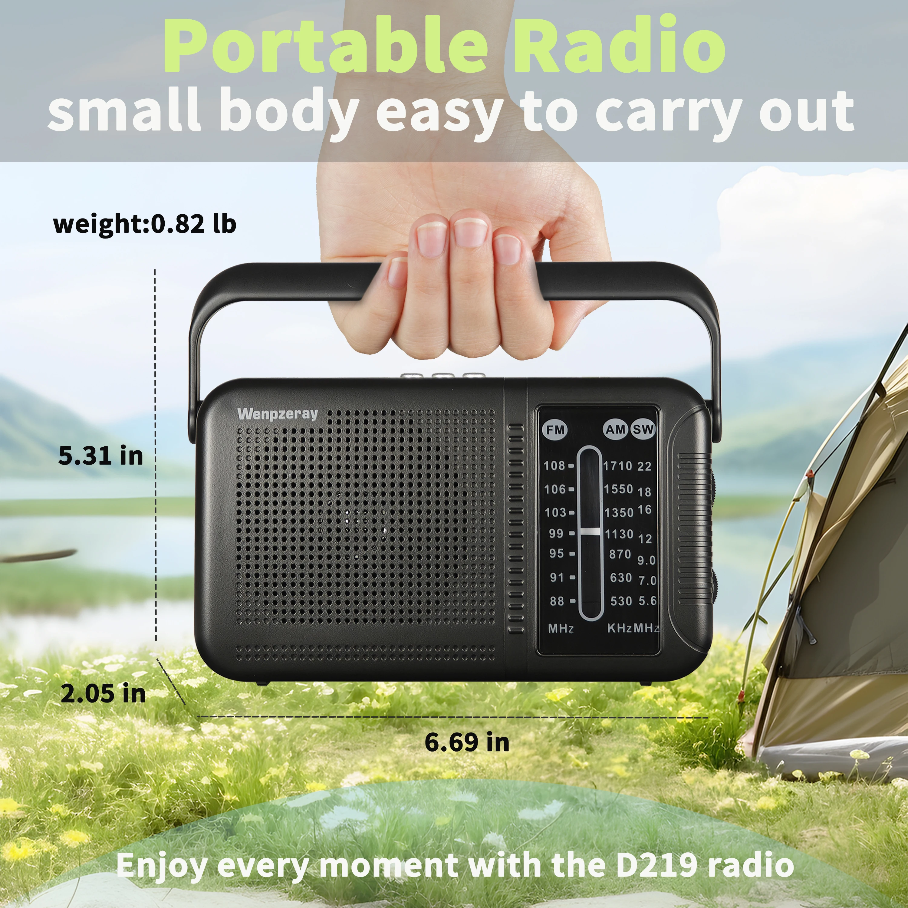 Radio AM FM à ondes courtes, récepteur rétro, haut-parleur Bluetooth, grande réception, prise en charge de la carte TF, lecture USB, grand cadran, grand cadeau, noir