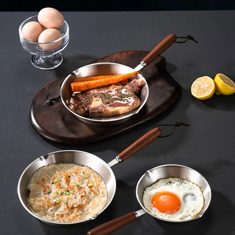 

Frying Pan Pancake Maker Egg Nonstick Corn Small Stainless Steel Oil Heating Outdoor Steak