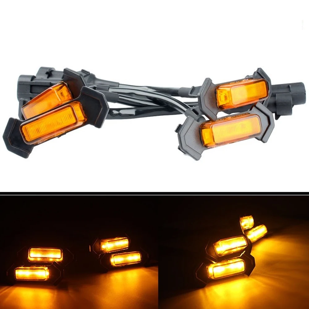 

4pcs White Yellow 12v 6000K Front Grille Clearance Light Car Grill Running Led Lamp DRL For 2016-2020 Toyota Tacoma TRD Pro