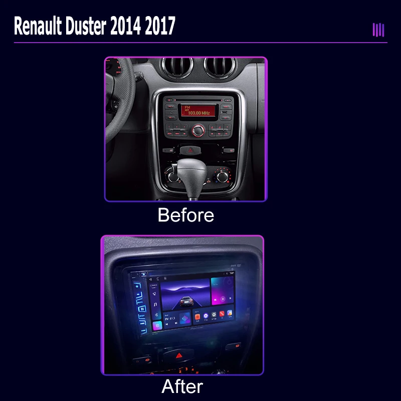 Navi GPS Stereo WIFI 4G  Android Carplay Car Radio Multimedia Video Player for Renault Duster 2014 2017 2din  Head video tape