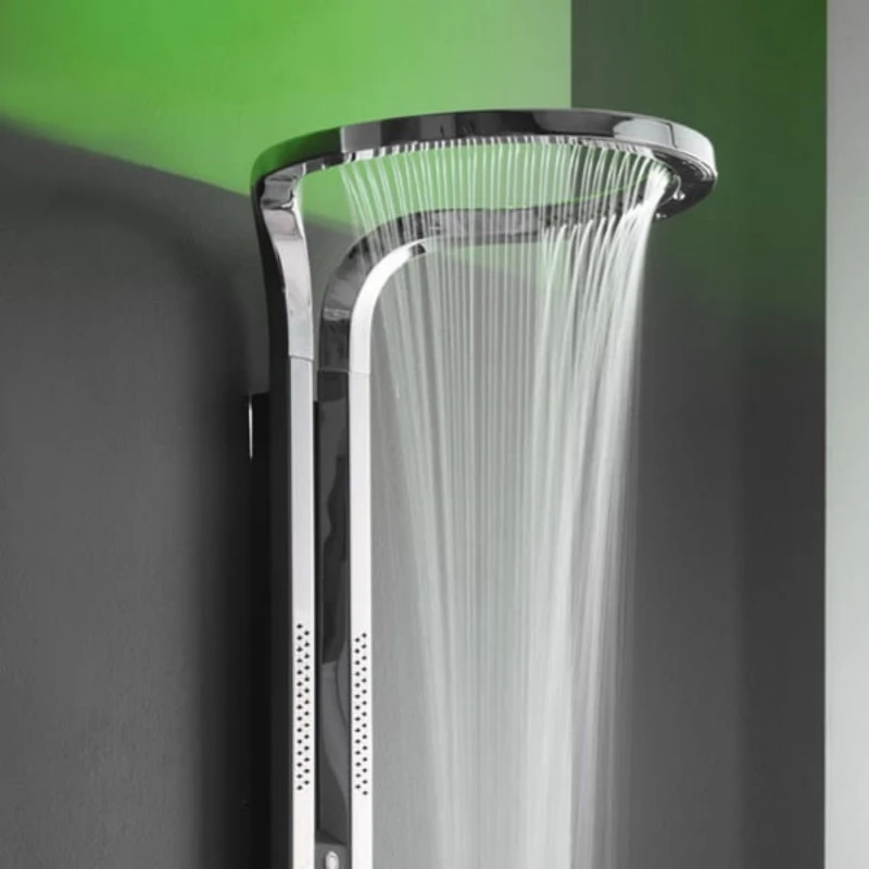 Tiktok Popular Waterfall Starry Sky Standing Shower Column Towers Wall Mounted Angel Shower Rainfall Shower Panel System
