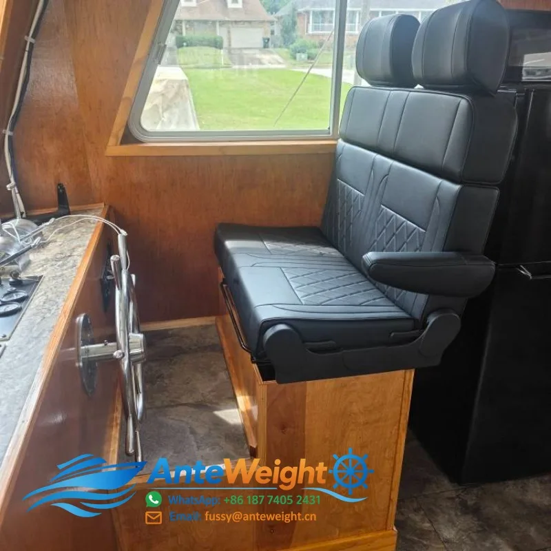 Double Person Boat Bench Seat Reclining Marine Passenger Seat With Armrest for Yacht Vessel Ship Interior Refit
