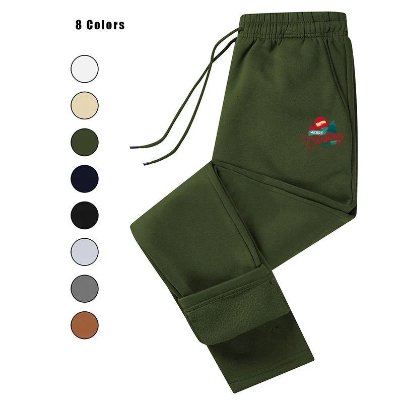 

Printed Fleece Men's Autumn Winter Casual Drawstring Men's Jogging Sports Fashion Sweatpants Trousers