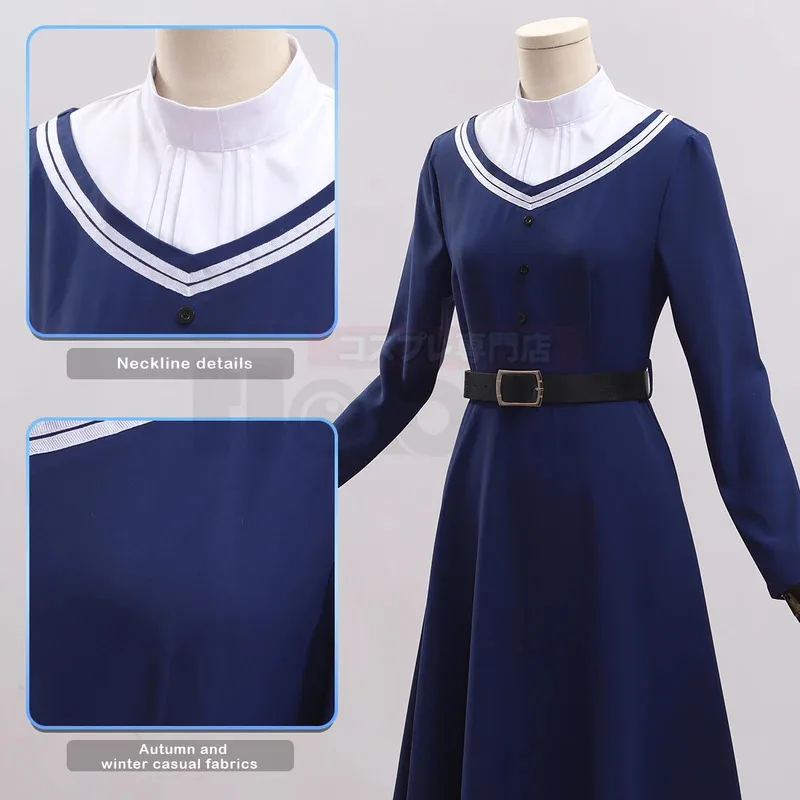 Frieren Beyond Journey's End Аниме Папоротник Косплей Костюм Парик Зимняя куртка Платье Повседневная одежда Годовой подарок6;d'3,h'7.b;