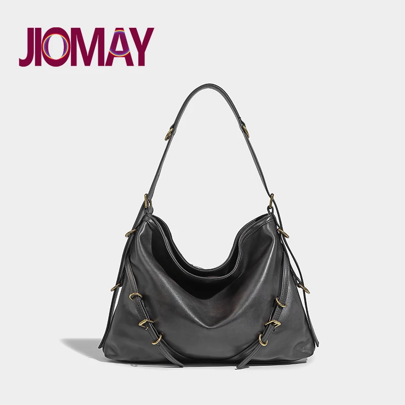 JIOMAY High Quality PU Leather Tote Bags For Women Luxury Designer Handbag Makeup Bag buckle New Design Fashion Purses For Women