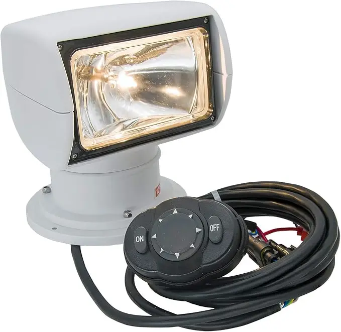 12V 100W Powerful Halogen Marine LED Search Light 360° Rotate Remote Control  Boat Ship Yacht Spotlight