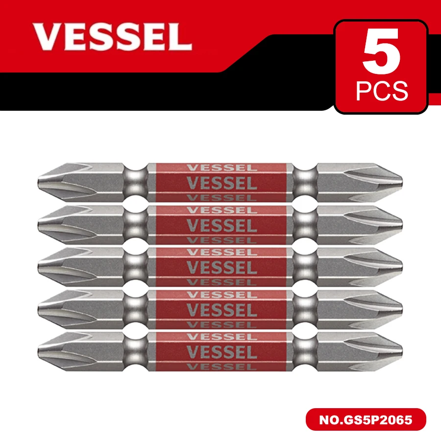 

VESSEL GS5P Japan Tool GO-SAI Screwdriver Bit Set and GS14 Series for Phillips and Slotted Screws