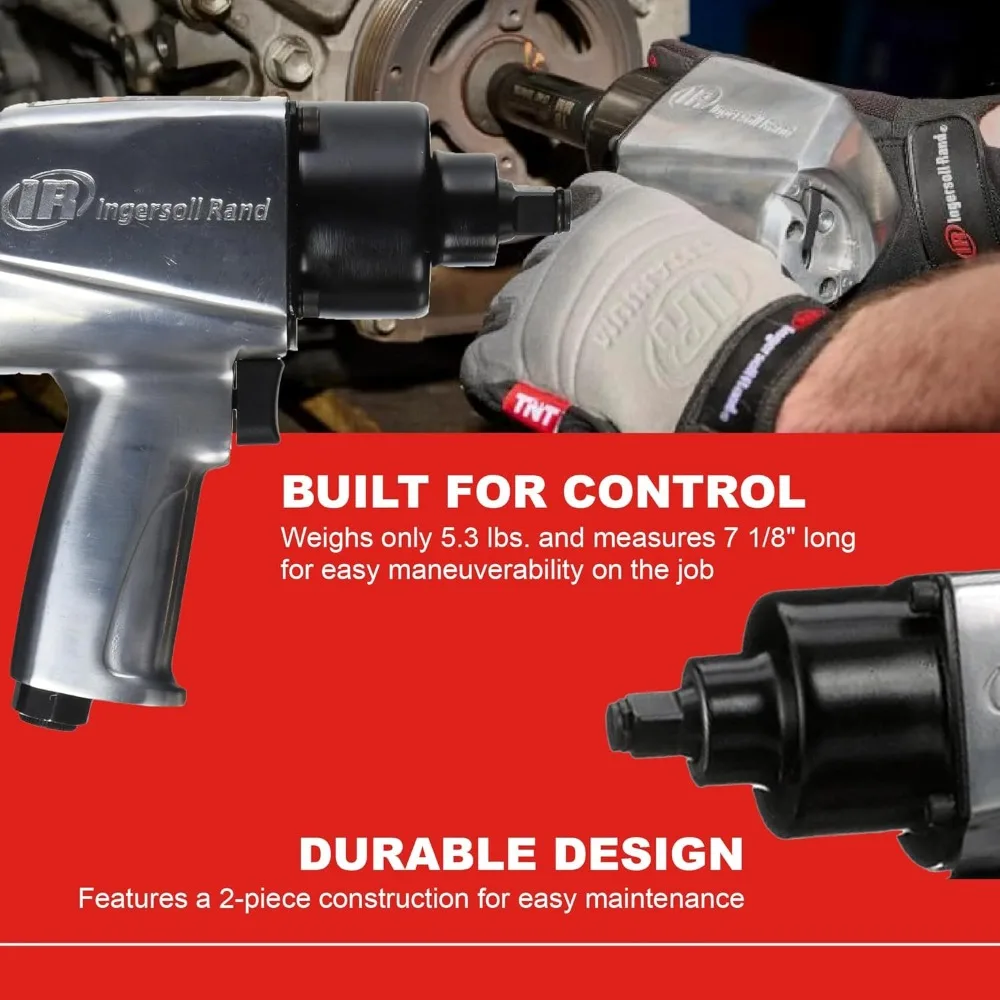 Ingersoll Rand 236 1/2 مفتاح ربط هوائي، 450 قدم - رطل عزم دوران عكسي أقصى، قبضة مسدس