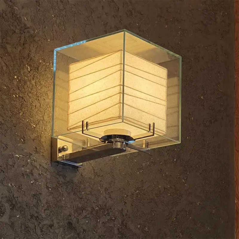 

New Japanese hotel clubhouse simple high-end custom wall lamp bedroom bedside corridor Japanese restaurant charging table lamp