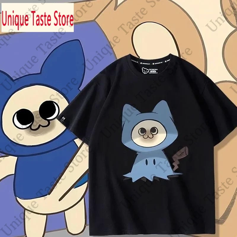 ‌Monster Hunter T Shirt Fashion Cartoon Felyne Print T-shirt Men Women High Quality Soft Cotton Summer Short Sleeve Tee Tops