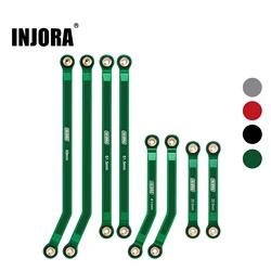 INJORA 8PCS CNC Aluminum High Clearance 4 Links Set for 1/24 RC Crawler LWB 133.5mm Axial SCX24 AXI90081 Deadbolt AXI00004 B17