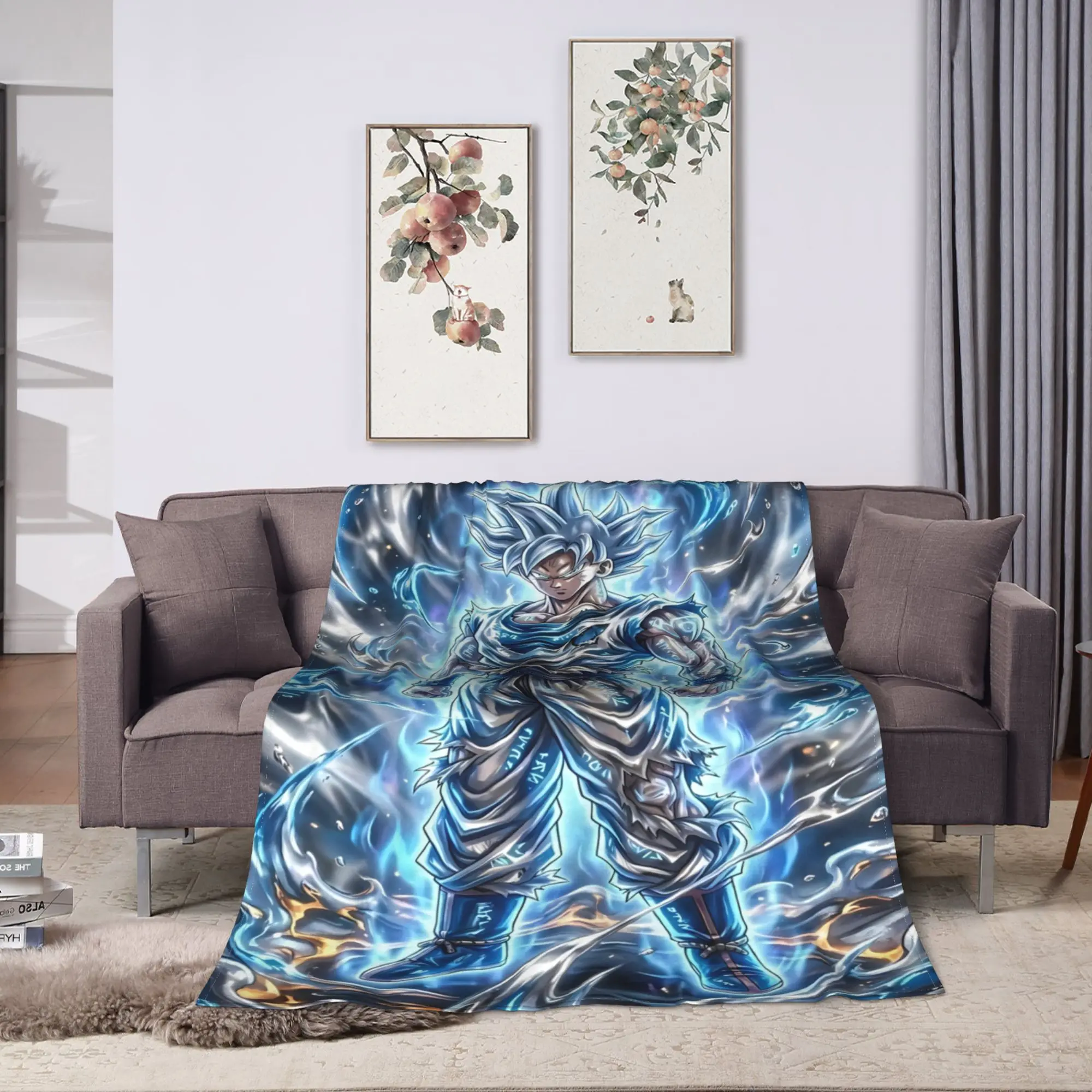 Warm Soft Blanket Decorative 3D Japanese Anime D-Dragon B-Ball Bedding Throws  Flannel Bedspread For Bedroom Sofa Bed Cover