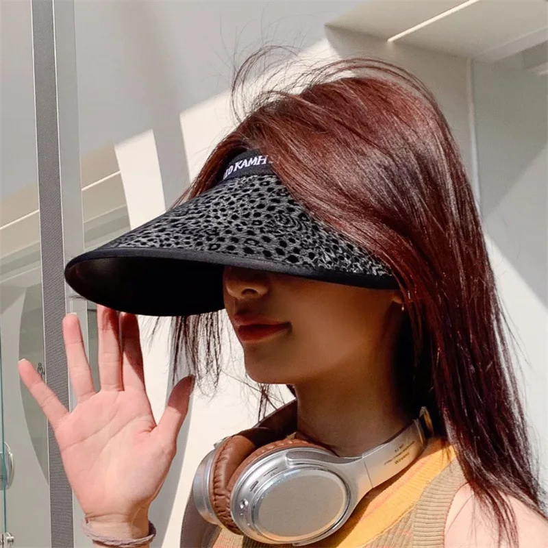 2024 Summer Large Brim Empty Top Sun Hat For Women Outdoor Cap Holiday Travel Seaside Protection Beach Visor Hats Bonnet