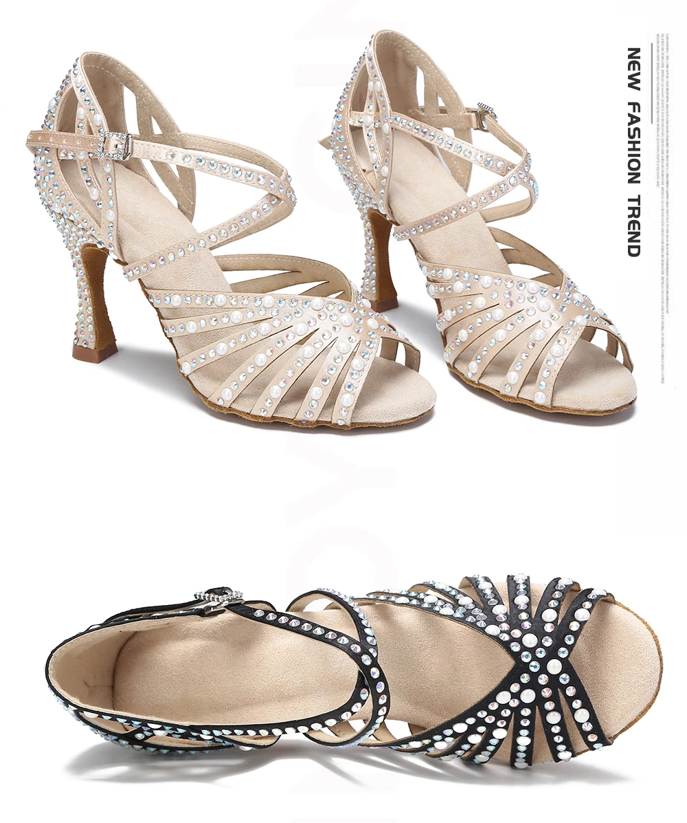 CINMIDY Neue Modische Professionelle Tanzschuhe für Damen Salsa Kizomba Tango Latein Tanzschuhe Damen Ballsaal Party Schuhe – Detail 3