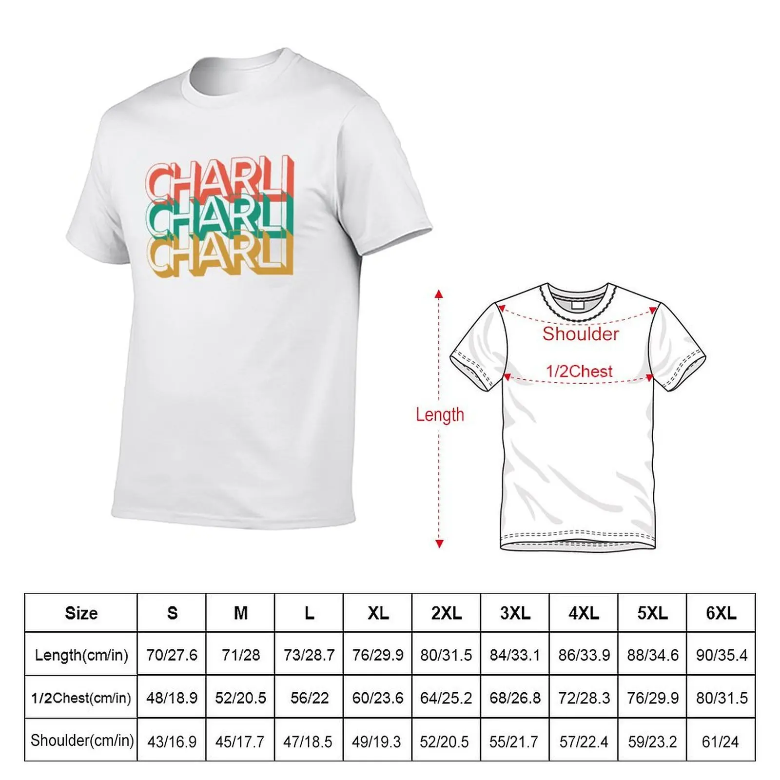 Charli Charli Charli T-Shirt man t shirt summer t shirts designer T-Shirt