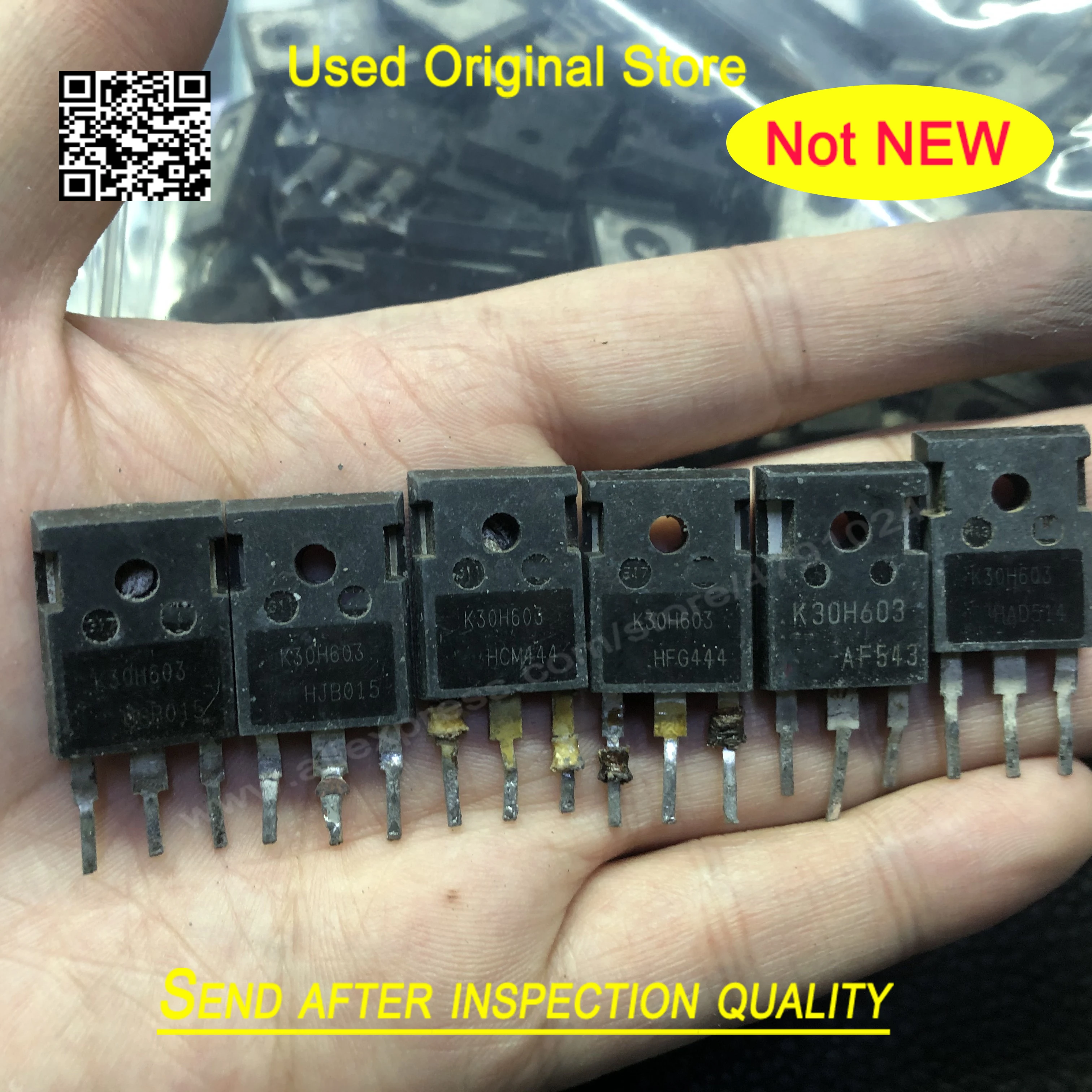 Used 5pcs/lot K75H603 IKW75N60H3 K30H603 K40H603 K50H603 30A/40A/50A/75A 600V TO-247 IGBT tube Original disassembly