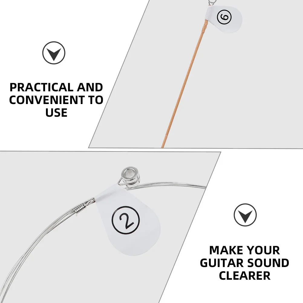 

6Pcs Folk Guitar Strings Metal Acoustic Replacement Durable DIY Accessory Set for Clear Comfortable Sound Folk Guitar String