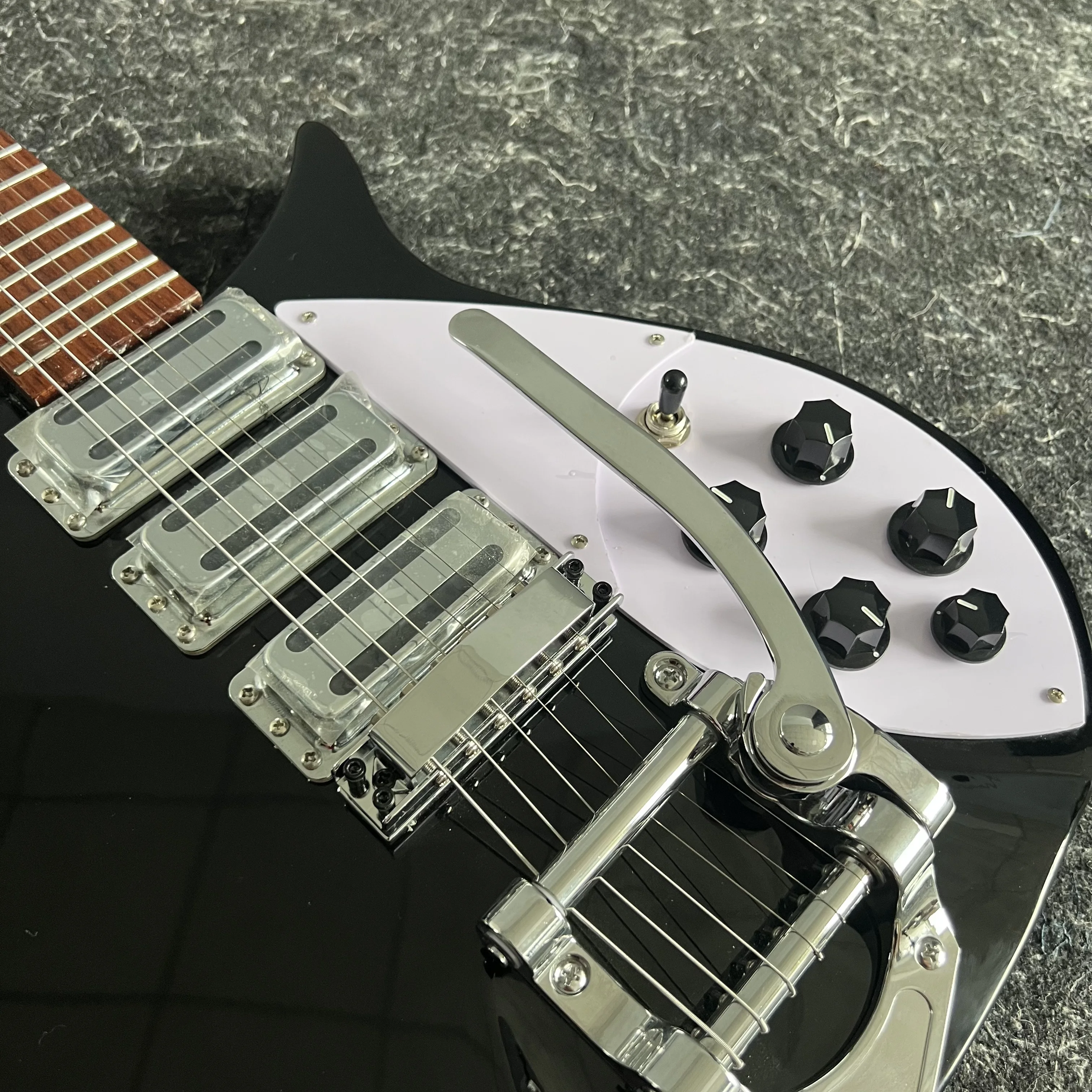 جيتار كهربائي صغير بعصا التحكم KGD، أسود 325، التقاطات H-H-H، مستودع محلي، جيتار كهربائي صوتي، شحن مجاني #3