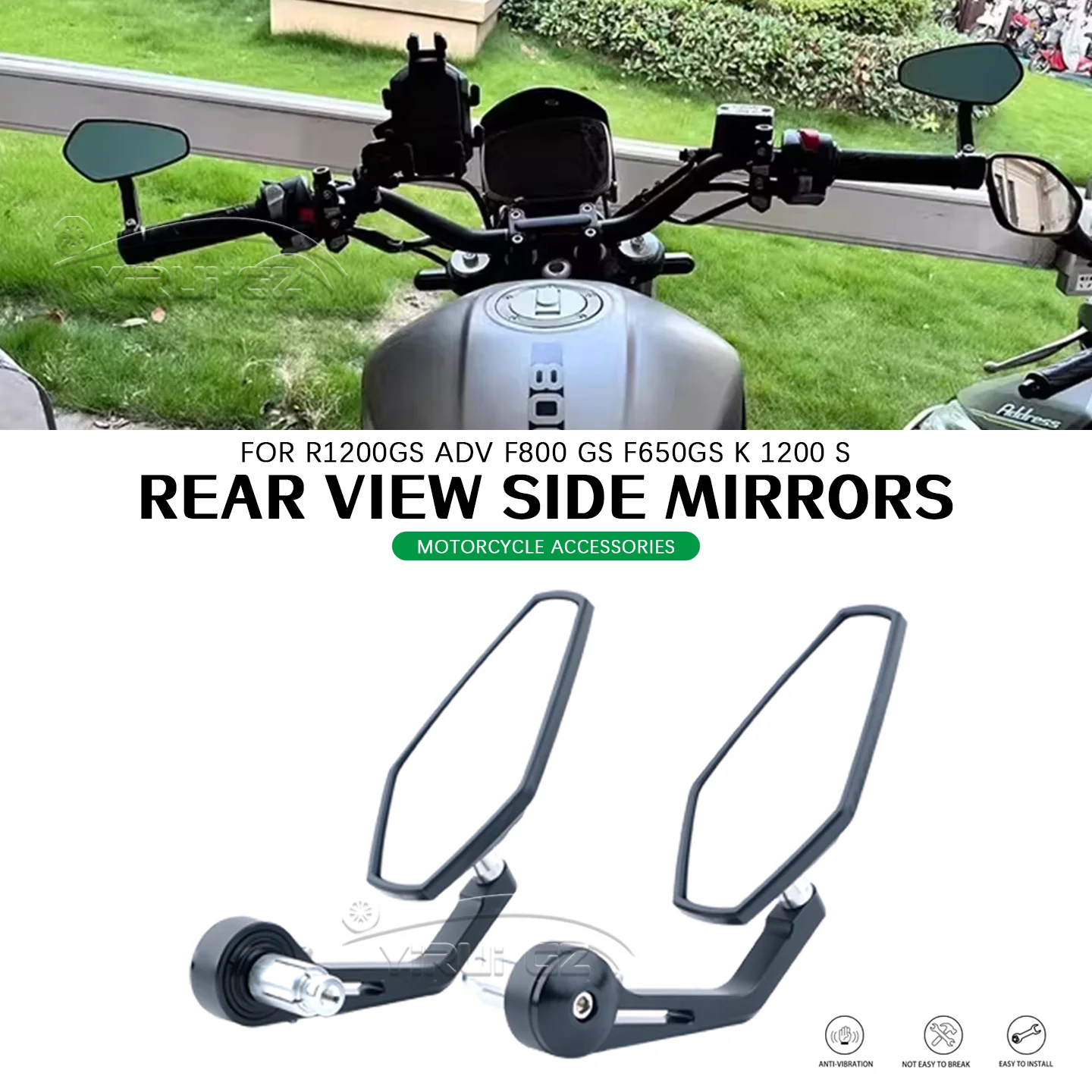 Motorcycle Rearview Mirror Motorcycle Mirror FOR R1200GS Adv F800 650GS K1200 7/8