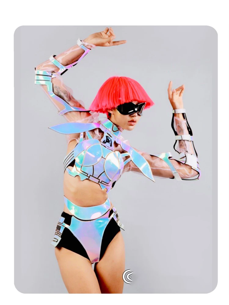 New Technology Paint Leather Futuristic GOGO Interactive DS Performance Clothing For Women