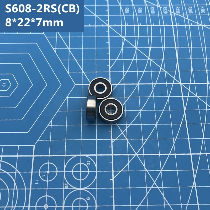

2 шт. ABEC-5 S608-2RS гибридный керамический шарикоподшипник из нержавеющей стали 8x22x7 мм для велосипеда подходит для замены 608RS
