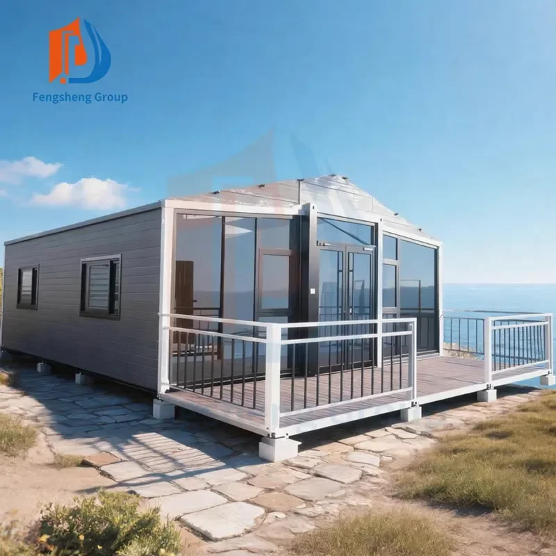 Expandable Prefab Container House Prefabricated Concrete House 40ft Expandable Prefabricated Container House