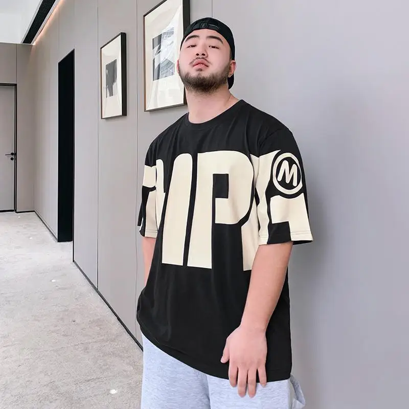 Men's T-shirt Loose Tops Baggy Oversized Print Male Tees Shirts O Neck Alphabet Cheap Clothes And High Quality Ordinary 5xl Y2k