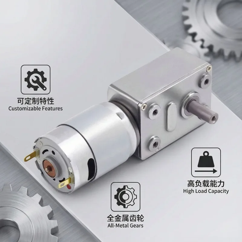 Turbo Worm Reducer Motor Parameter Customization Miniature Self-locking Metal Gear Speed Motor 12v24v