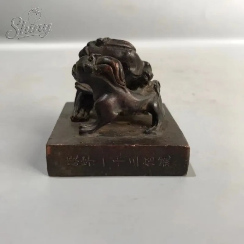 

Antique Collection of Fine Cast Bronze Seals Pixiu Double Happy Seals