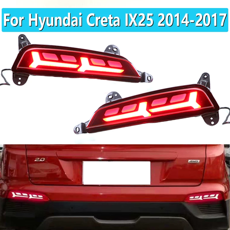 Turning Signal Ligh 1 Pair For Hyundai Creta IX25 2014 2015 2016 2017 Led Reflector Driving Lights Brake Lights Rear Bumper Lamp