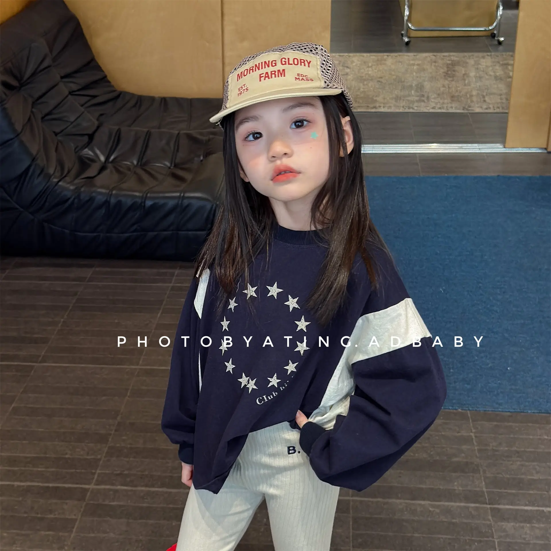 

2026 Spring New Children Casual Tops Boys Girls Long Sleeve T Shirts Baby Loose Sweatshirt Kids Patchwork Tee Toddler Clothes